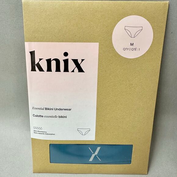 Knix Essential No-Show Bikini Set of 2 Pistachio & Tidepool Size Medium‎ NWT - Picture 14 of 16